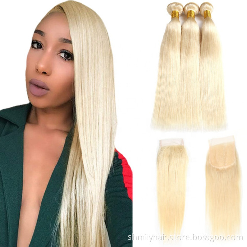 Brazilian Blonde Double Drawn Human Hair Bundles,Brazilian Virgin Raw Hair Wholesale Human Hair,100% Human Brazilian Hair